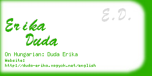 erika duda business card